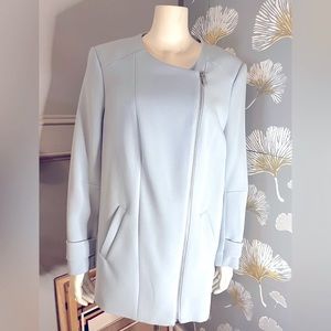 Vince Camuto Women’s Wool Blend Wrap Coat Outerwear, Sky Blue Sz M